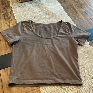 Donating 8-21 Women’s One Size John Galt Brown Brandy Melville Crop Top